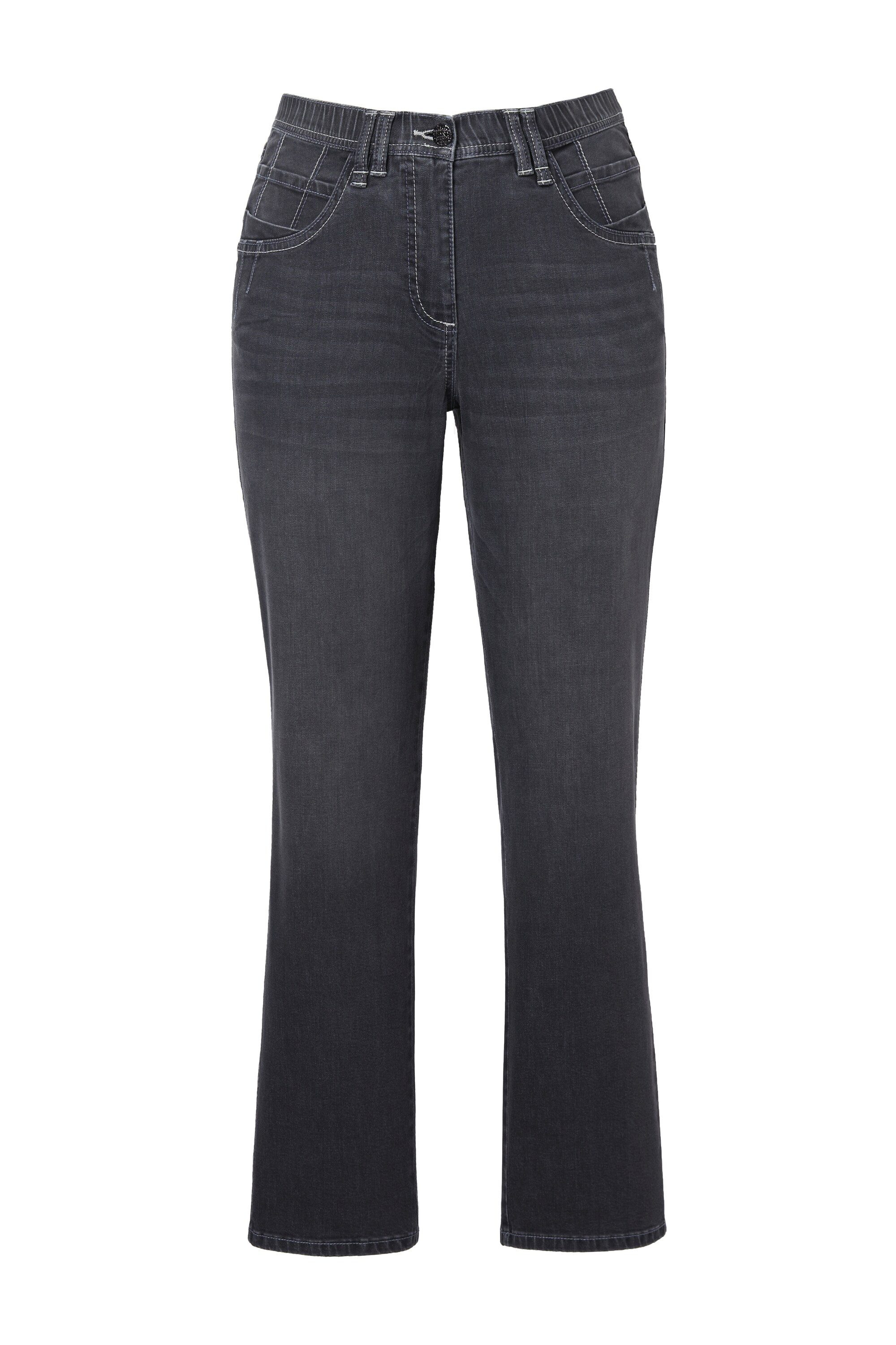 Ulla Popken 5-Pocket-Jeans Jeans Mandy weites Bein 5-Pocket-Schnitt günstig online kaufen