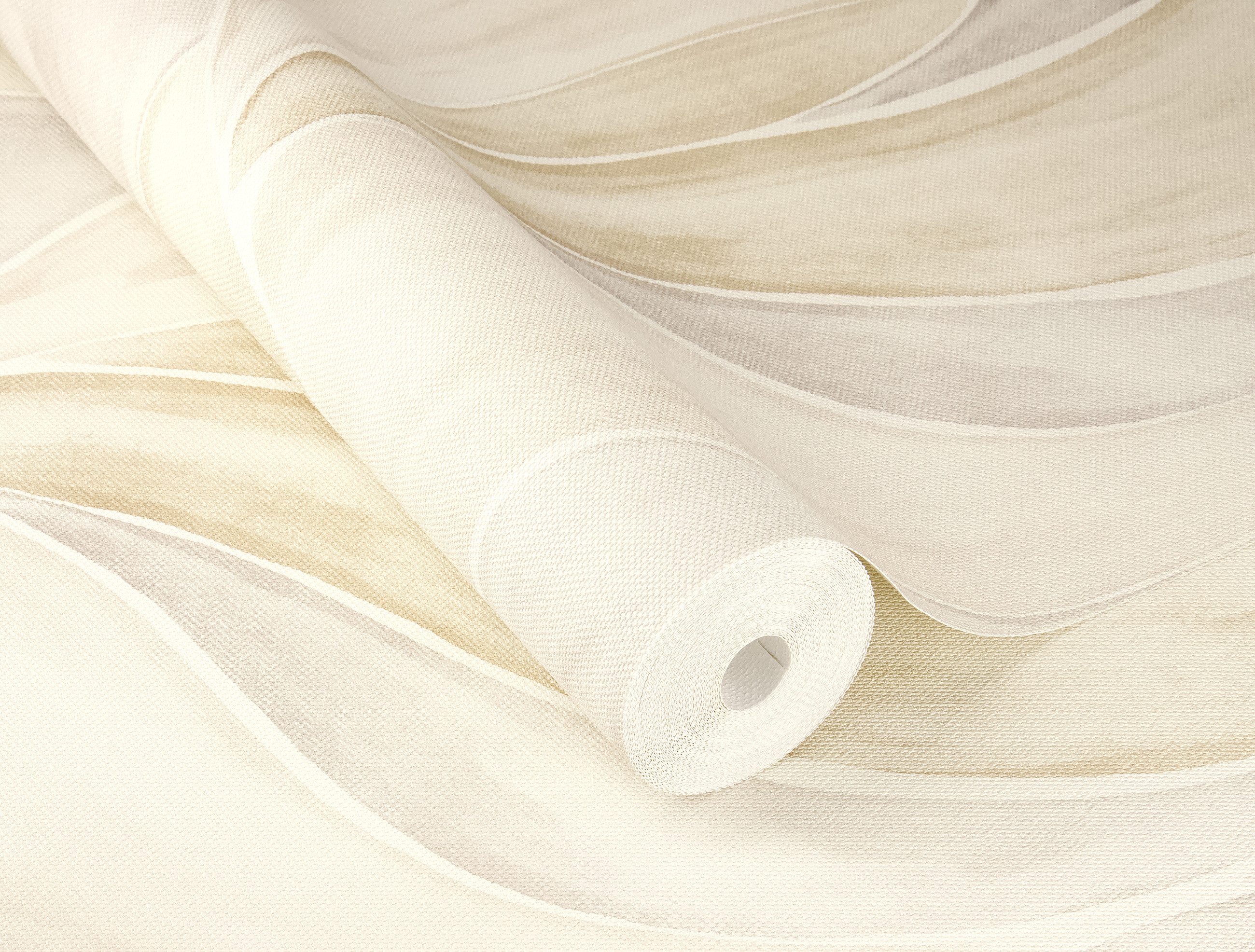 Rasch Vliestapete Liverna 416527 - mit geschwungenen Blättern, strukturiert, botanisch, matt, natürlich, gemustert, (1 St), Blätter