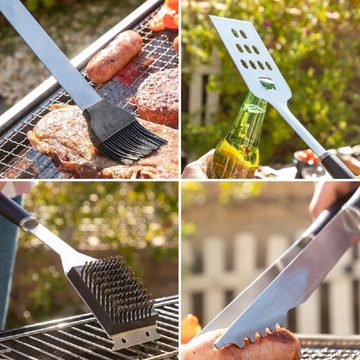 DOTMALL Grillbesteck-Set Grillwerkzeugset Grillwerkzeug-Set mit Koffer BBSet 12-teilig