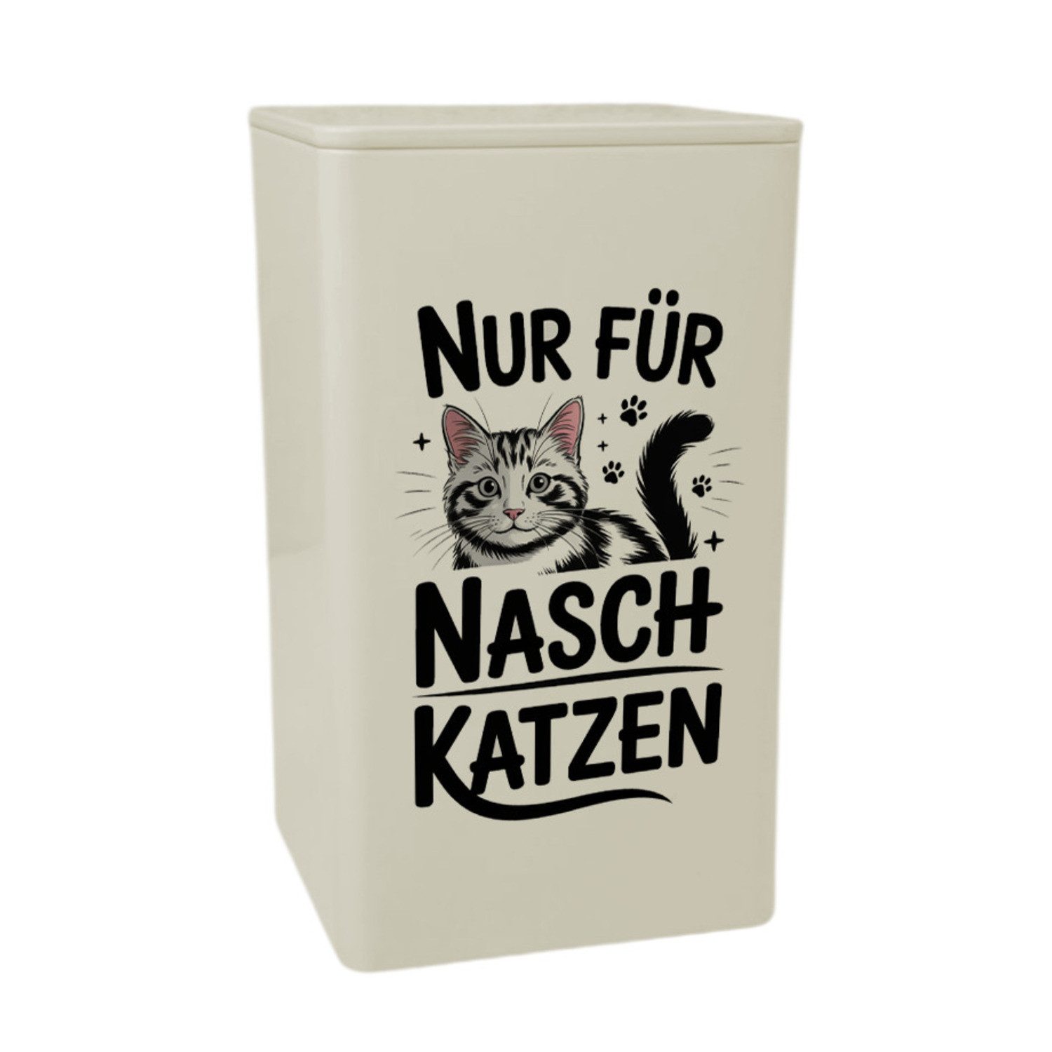 speecheese Aufbewahrungsdose Getigerte Katze Dose 900ml nur für Naschkatzen Dose 900ml