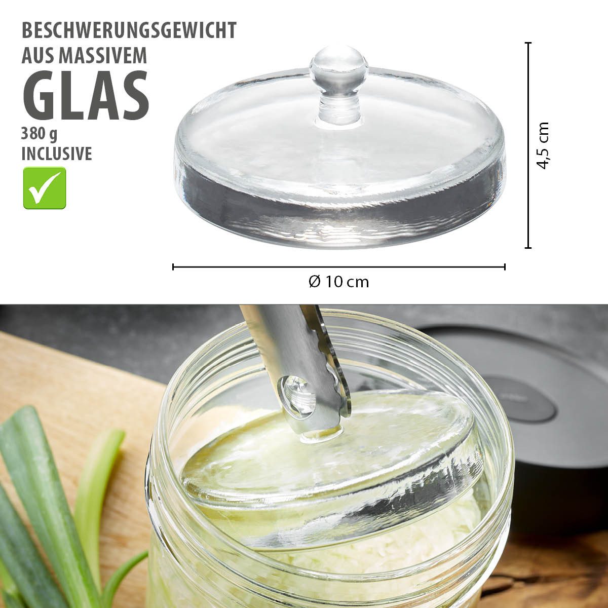 GEFU Fermentationsglas Fermentierglas NATIVO Mit Deckel und Gärventil 500 – Bild 4 von 5