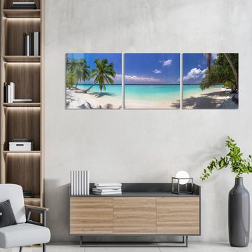 DEQORI Glasbild 'Paradiesischer Strand', 'Paradiesischer Strand', Glas Wandbild Bild schwebend modern