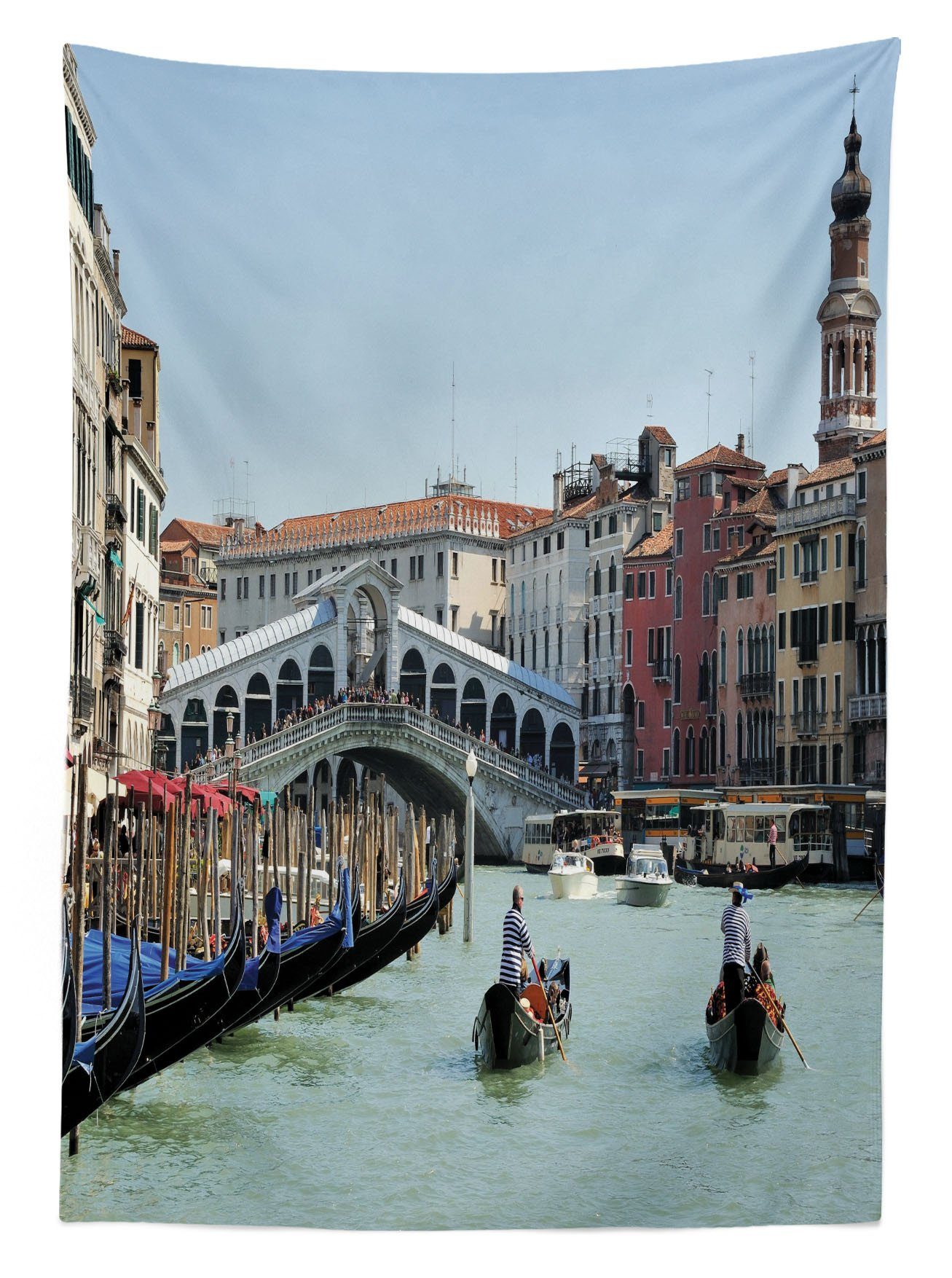 geeignet Abakuhaus Farbfest Waschbar Klare Tischdecke Farben, Italien Für Foto Canal Bereich den Außen Gondel Venedig