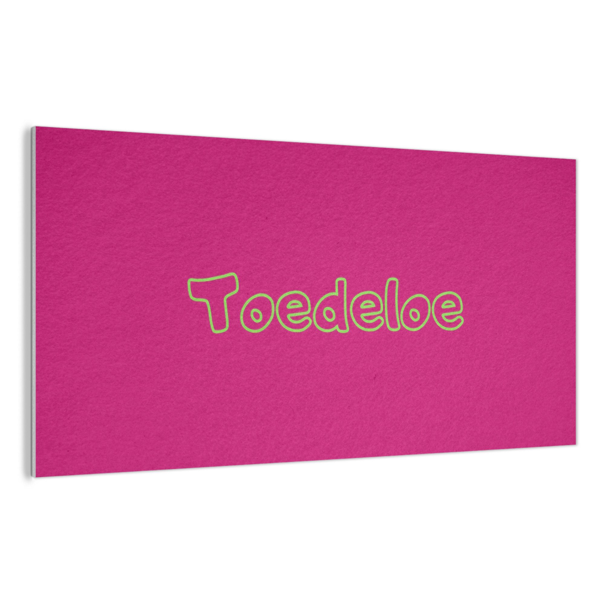 MuchoWow Gemälde Zehentrenner - Grün - Rosa, Fotodruck (1 St), Akustikbilder PET-Filz, Wandpaneele, Groß, Akustikpaneele 200x100 cm