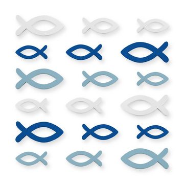 itenga Papierserviette Streudeko 144x Fische mit 40x itenga Servietten Fisch (20x Blau Weiß u