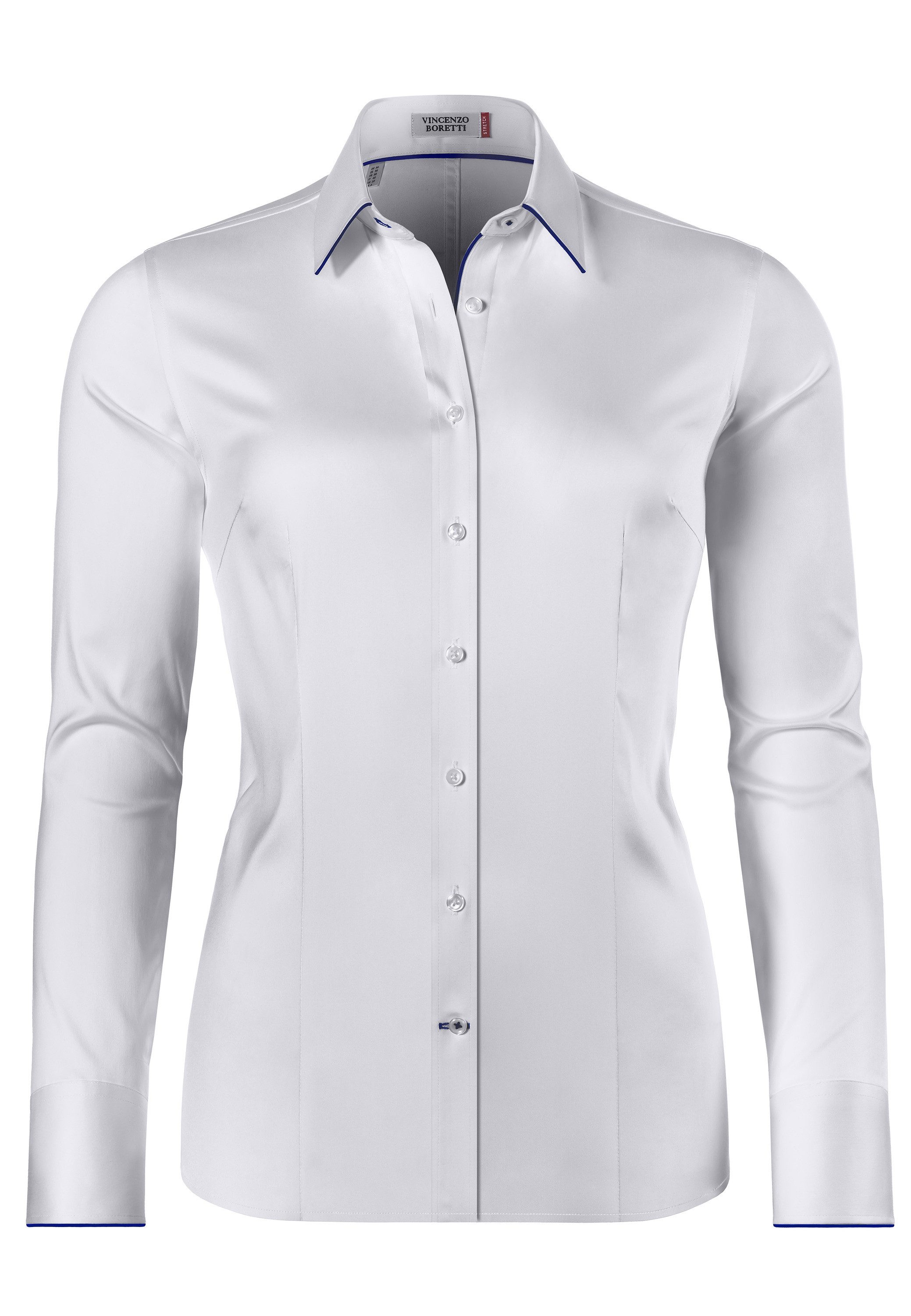 Klassische Bluse tailliert stretch