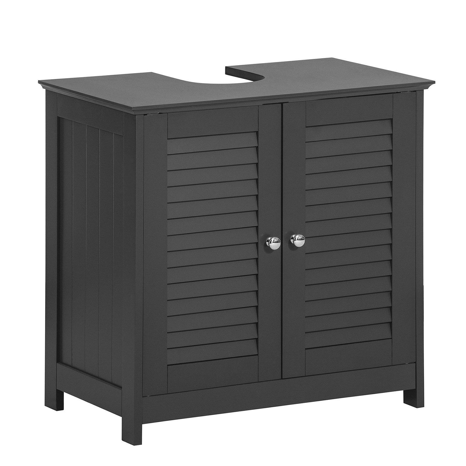 SoBuy Waschbeckenunterschrank FRG237, Waschtischunterschrank mit 2 Türen, verstellbare Ablage Badezimmerschrank Waschbeckenunterschrank Badschrank Unterschrank