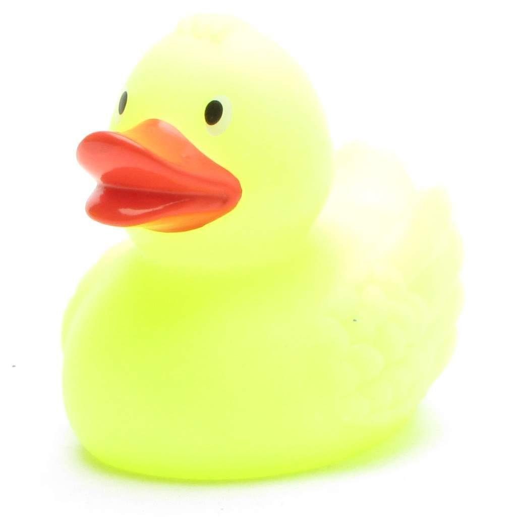 Schnabels Badespielzeug Quietscheente Glow in the Dark Badeente - gelb