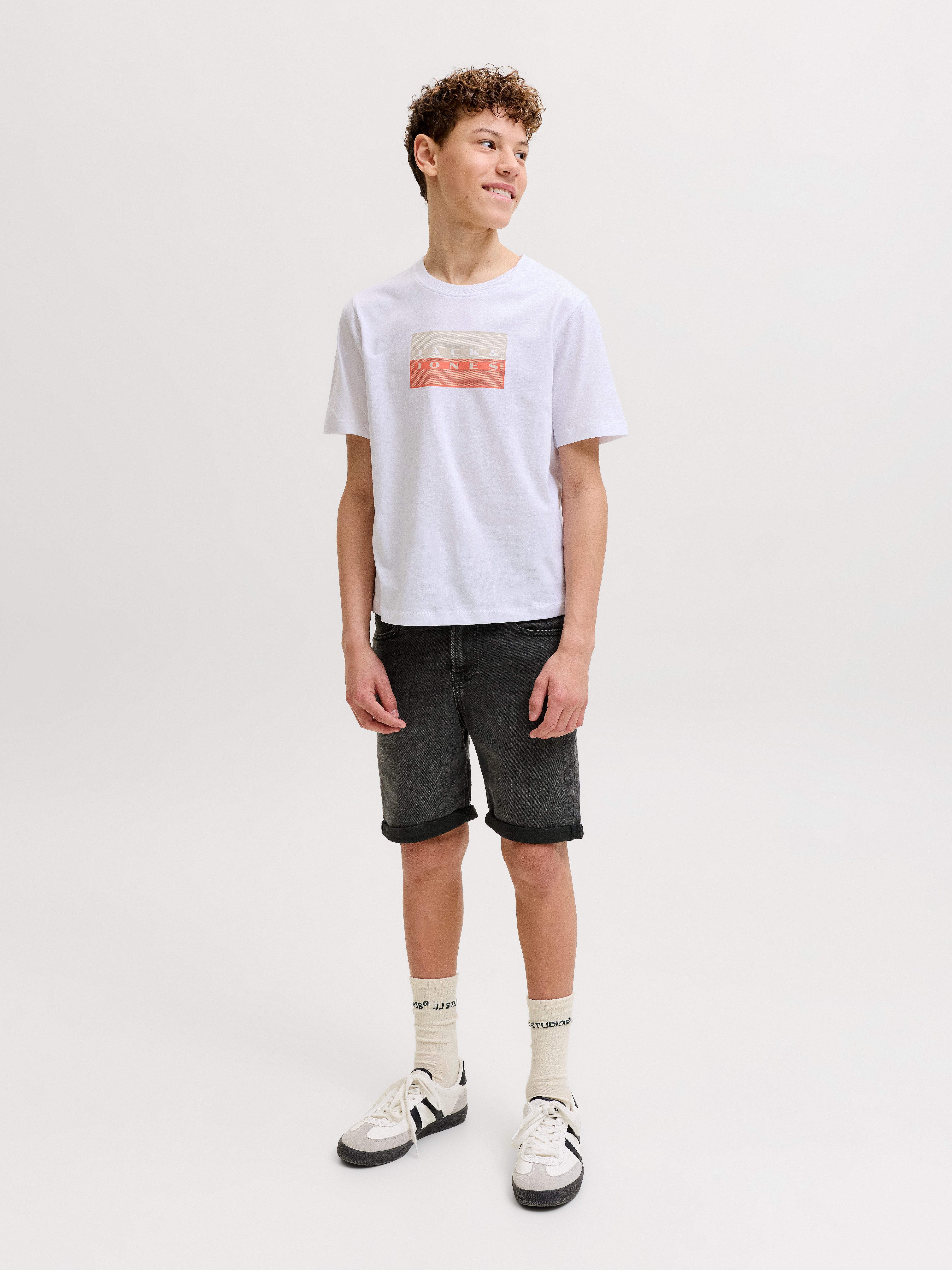 Jack & Jones Junior Shorts JJIRICK bequem mit mittlerer Taille für Jungen unifarben, modisch, regular fit, Web – Bild 5 von 5