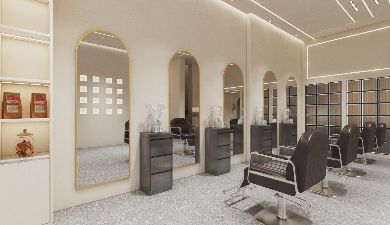 WDWRITTI Ganzkörperspiegel Gold groß für Friseurladen Hotel Wohnzimmer Schl günstig online kaufen