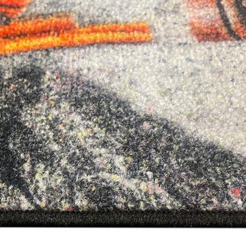 Teppich Küchenläufer Teppich waschbar mit Kochlöffeln und bunten Gewürzen, Teppich-Traum, rechteckig, Höhe: 5 mm