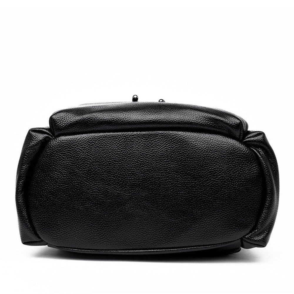 MOPUEA Rucksack Damen Rucksack aus weichem Leder, Multifunktionales Design Handtasche (Lässig Tasche mit Kordelzug Diebstahlschutz Lederrucksack Klassisch, 1-tl – Bild 4 von 4
