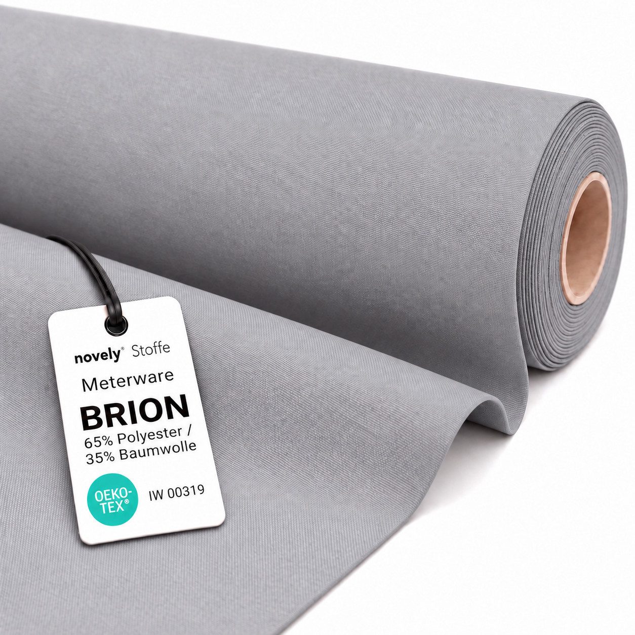 novely® Stoff BRION Mittelschwerer Baumwoll-Mix Twill Meterware, Baumwoll-Mischgewebe, Reißfest, Zertifiziert, Meterware, 1lfm