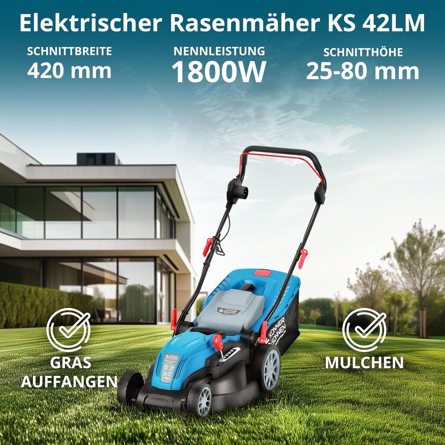 Könner & Söhnen Elektrorasenmäher KS 42LM, günstig online kaufen
