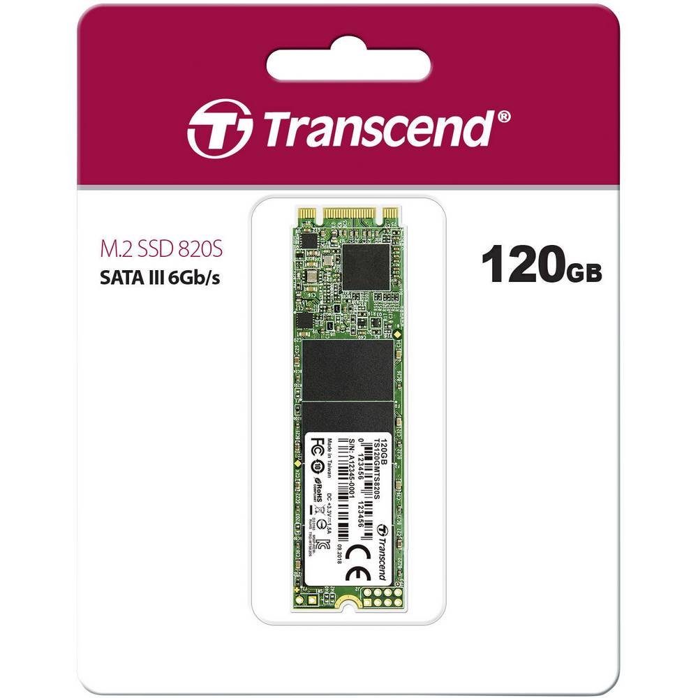 Transcend SSD M.2 MTS820 120GB TLC TS120GMTS820S SSHD-Hybrid-Festplatte (120 GB)