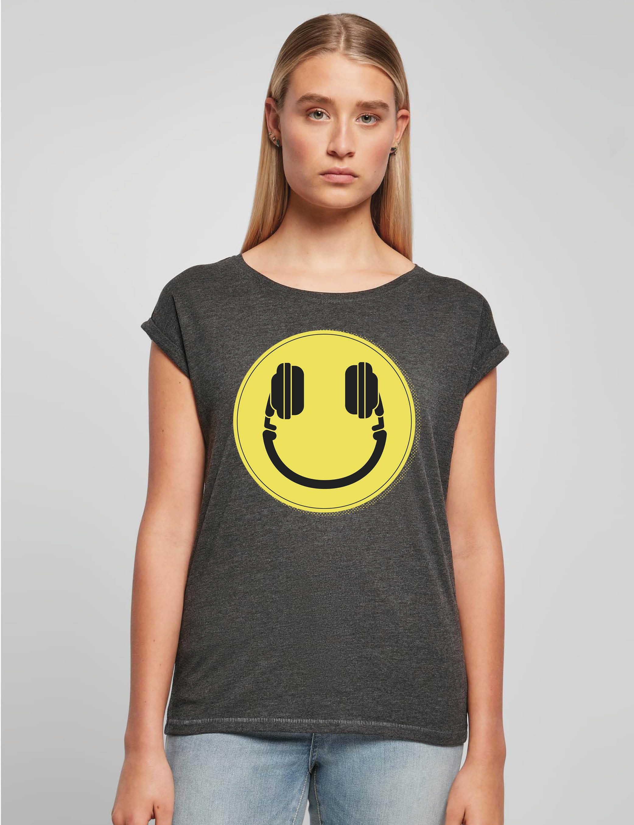 Youth Designz Print-Shirt "Headset Smiley" Damen günstig online kaufen