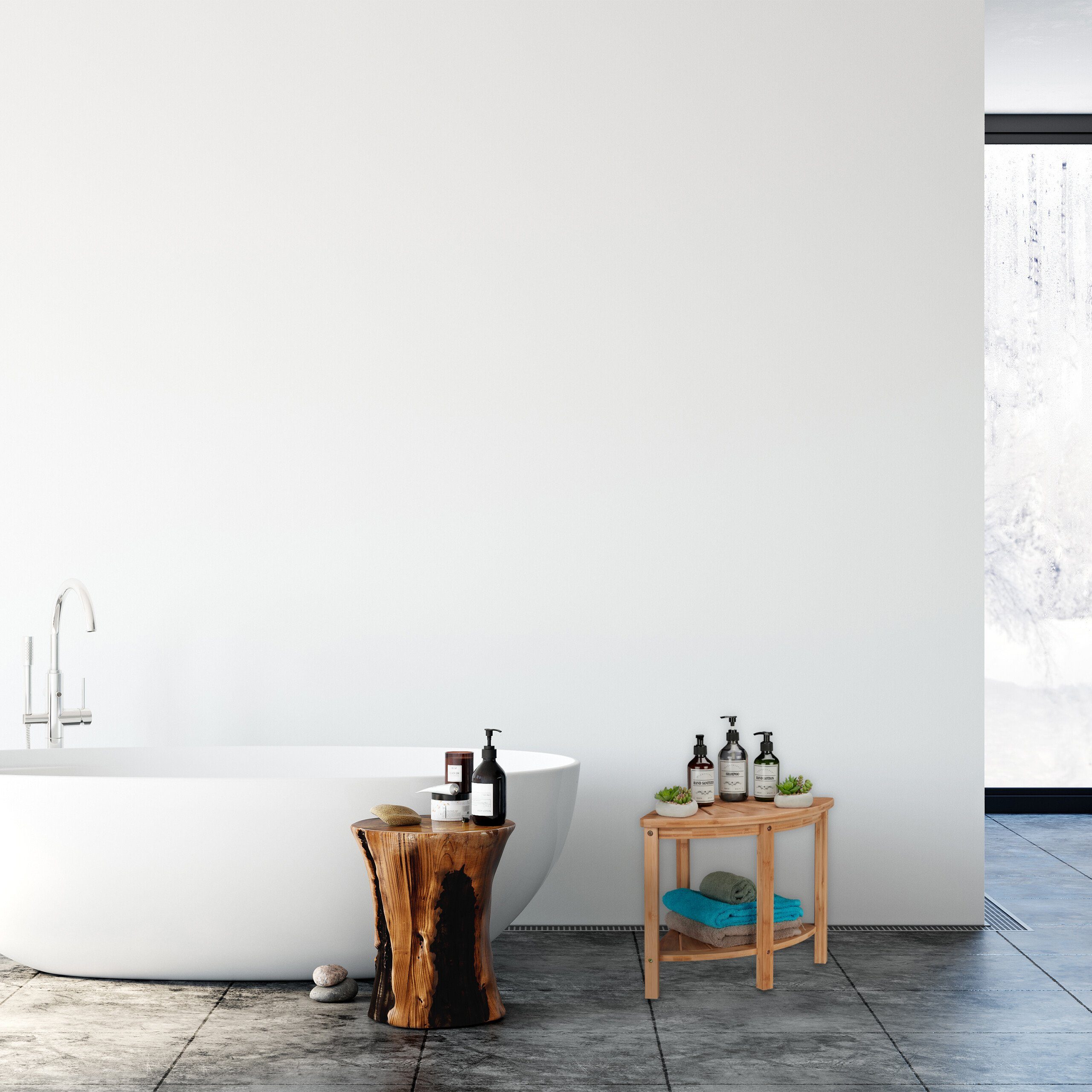 relaxdays Eckregal Bambus Eckregal für die Küche günstig online kaufen