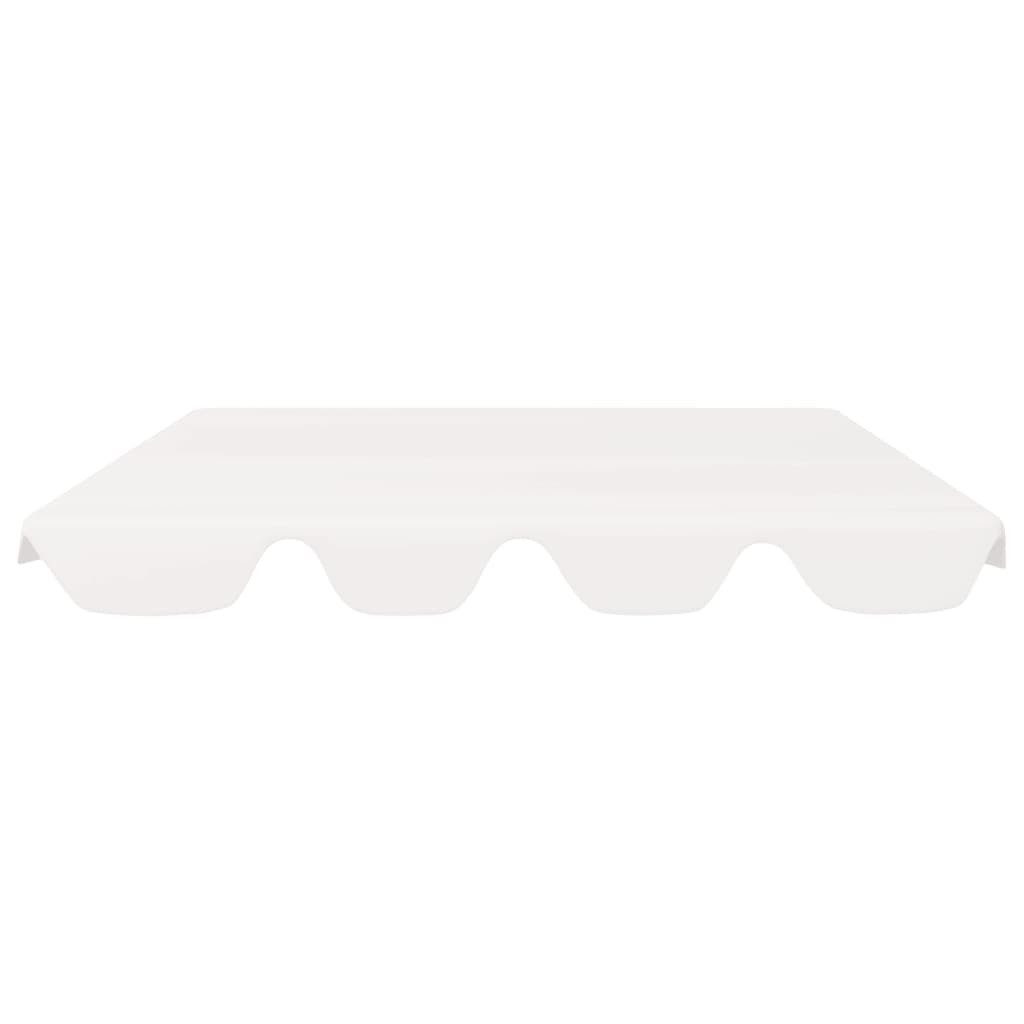vidaXL Hollywoodschaukel 150130 x 10570 cm Ersatzdach für Hollywoodschaukel Weiß 150130x70105 c, Textilene