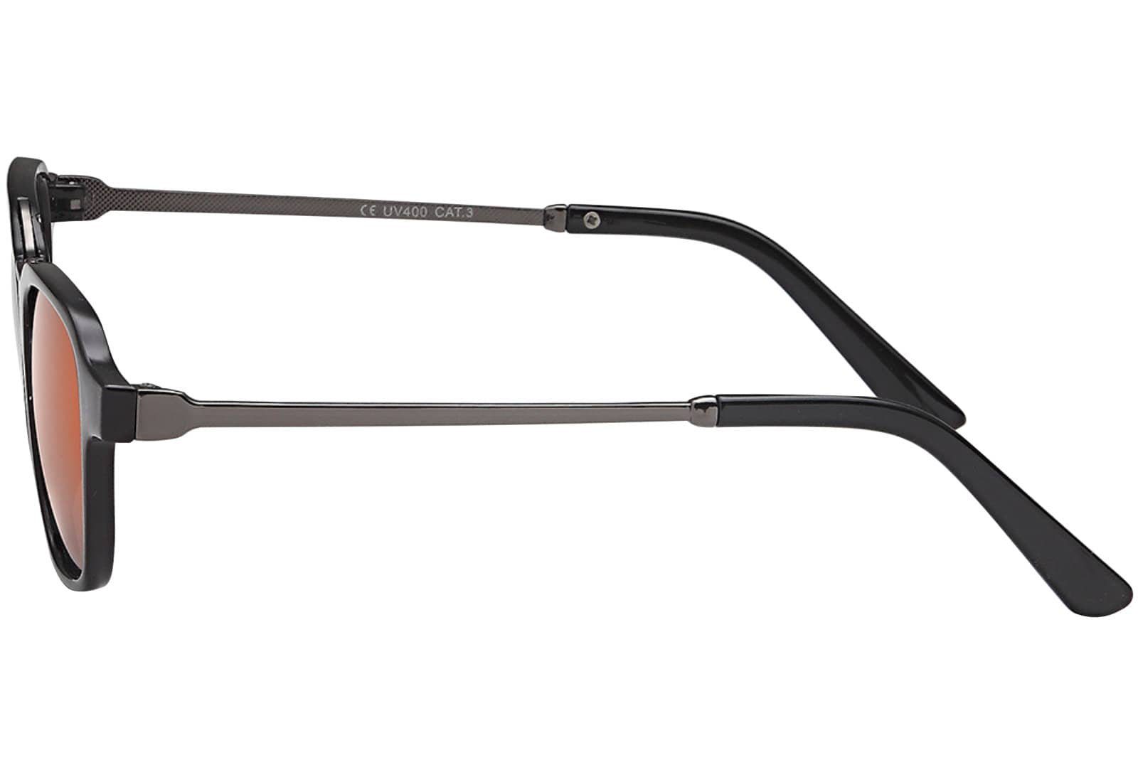 BEZLIT Eyewear Retrosonnenbrille Zeitlos mit Metallrahmen Linsen Rot Moderne Sonnenbrille mit (1-St) Schwarz schwarzen