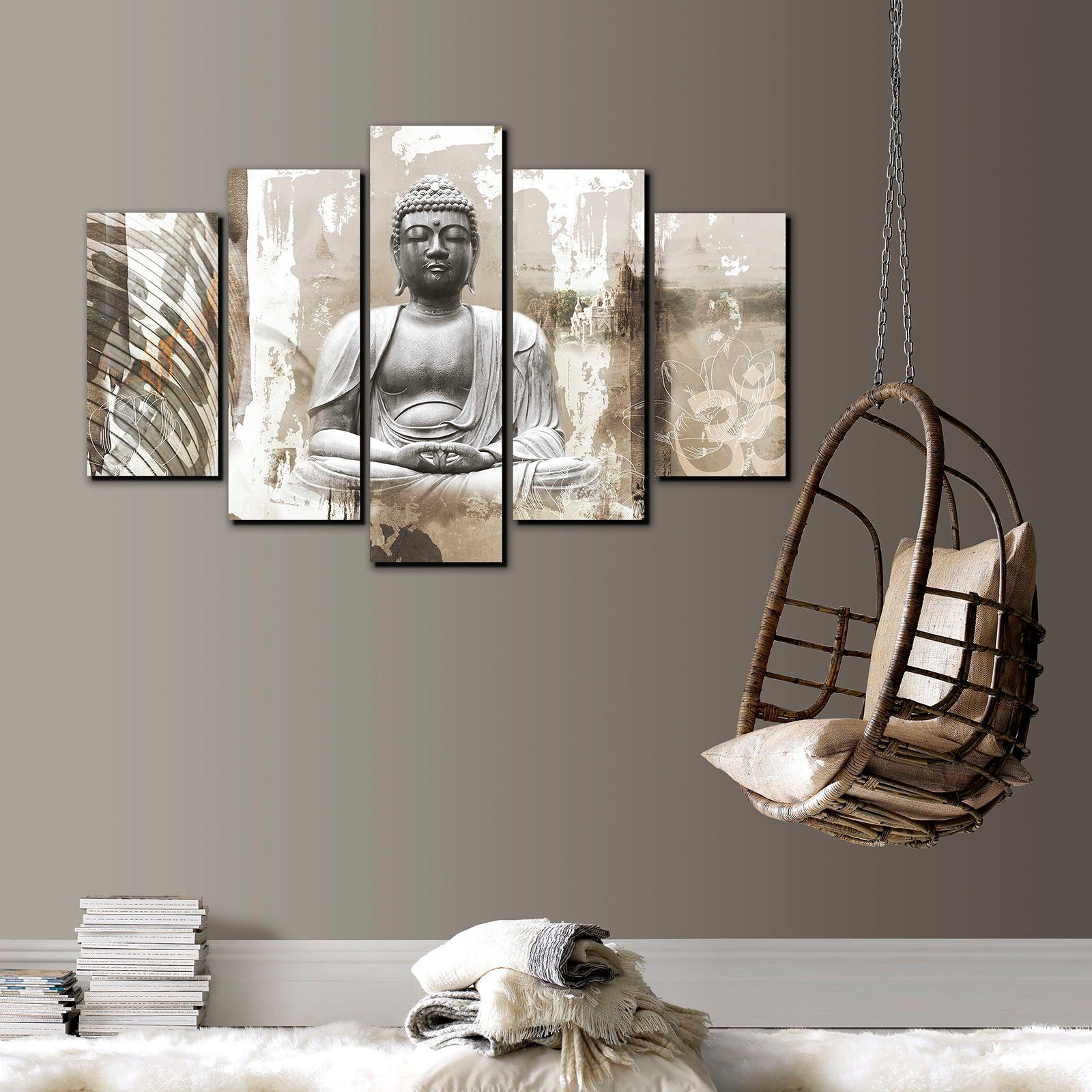 XXL, Leinwandbild (Set, 5 the home for Buddha Art St)