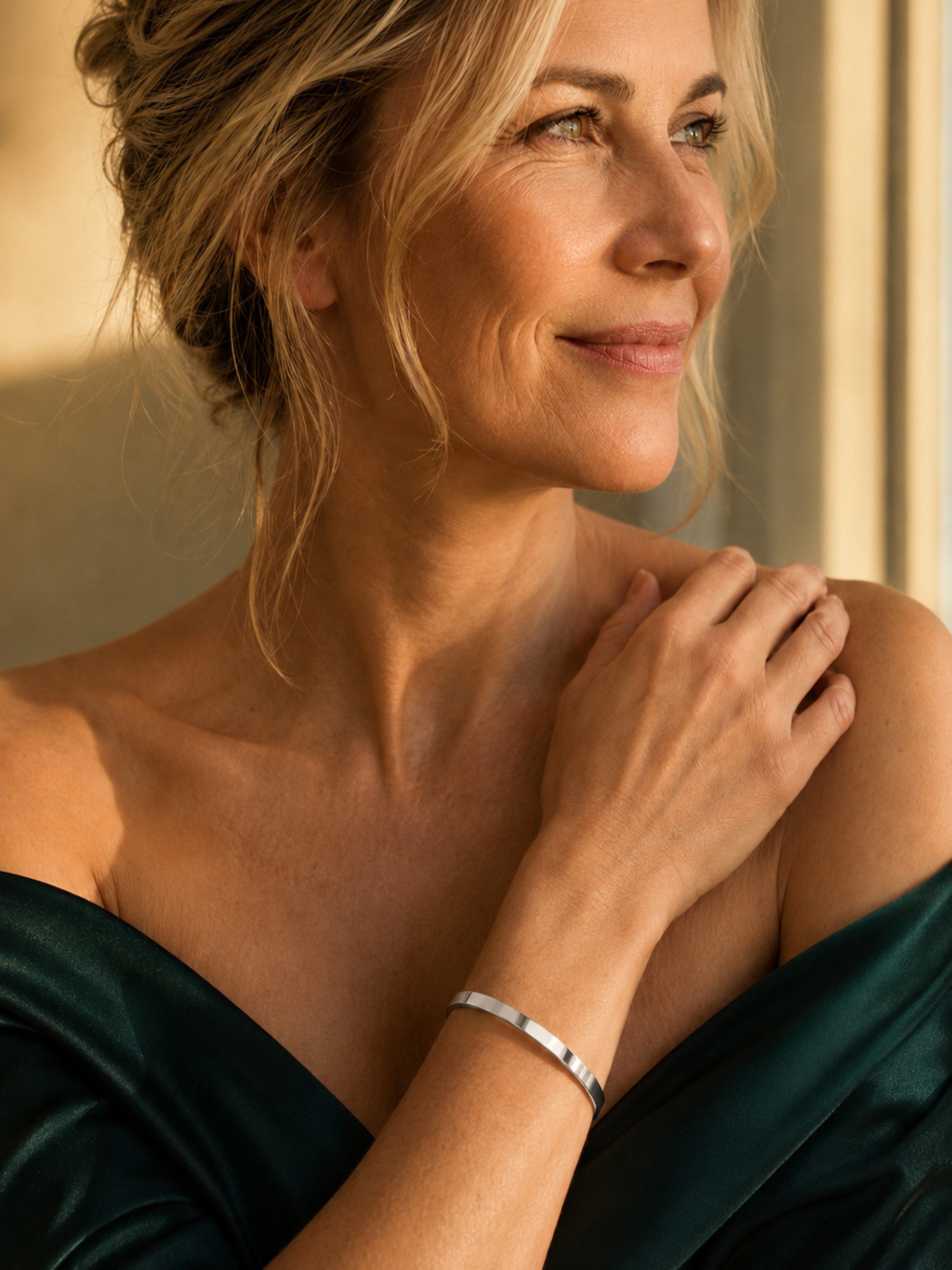 Staufergold Armreif „Pure“ – Minimalistischer Edelstahl-Bangle, handmade with Love!