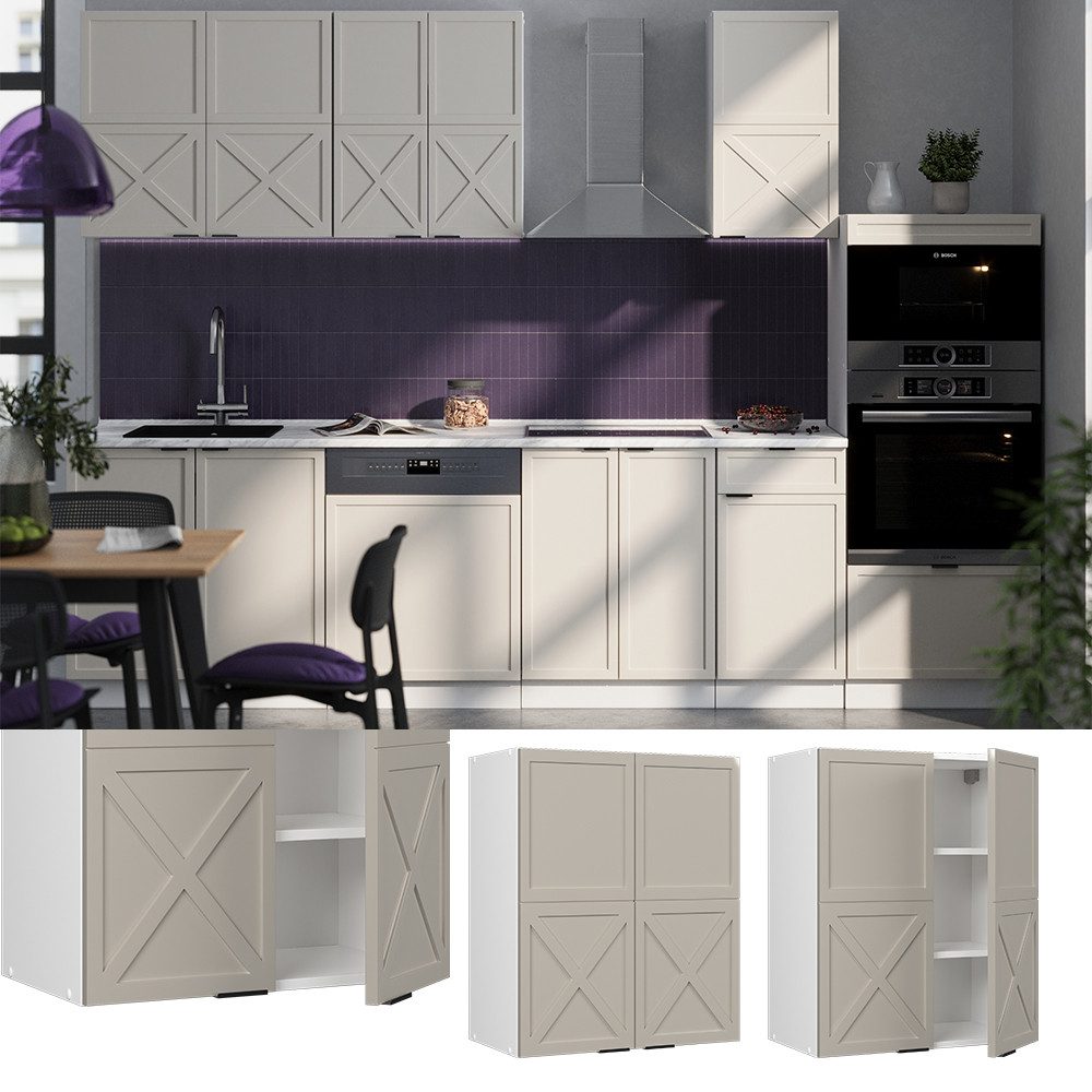 Vicco Hängeschrank Fame-Line, GrauBeige/Weiß, 60 cm günstig online kaufen