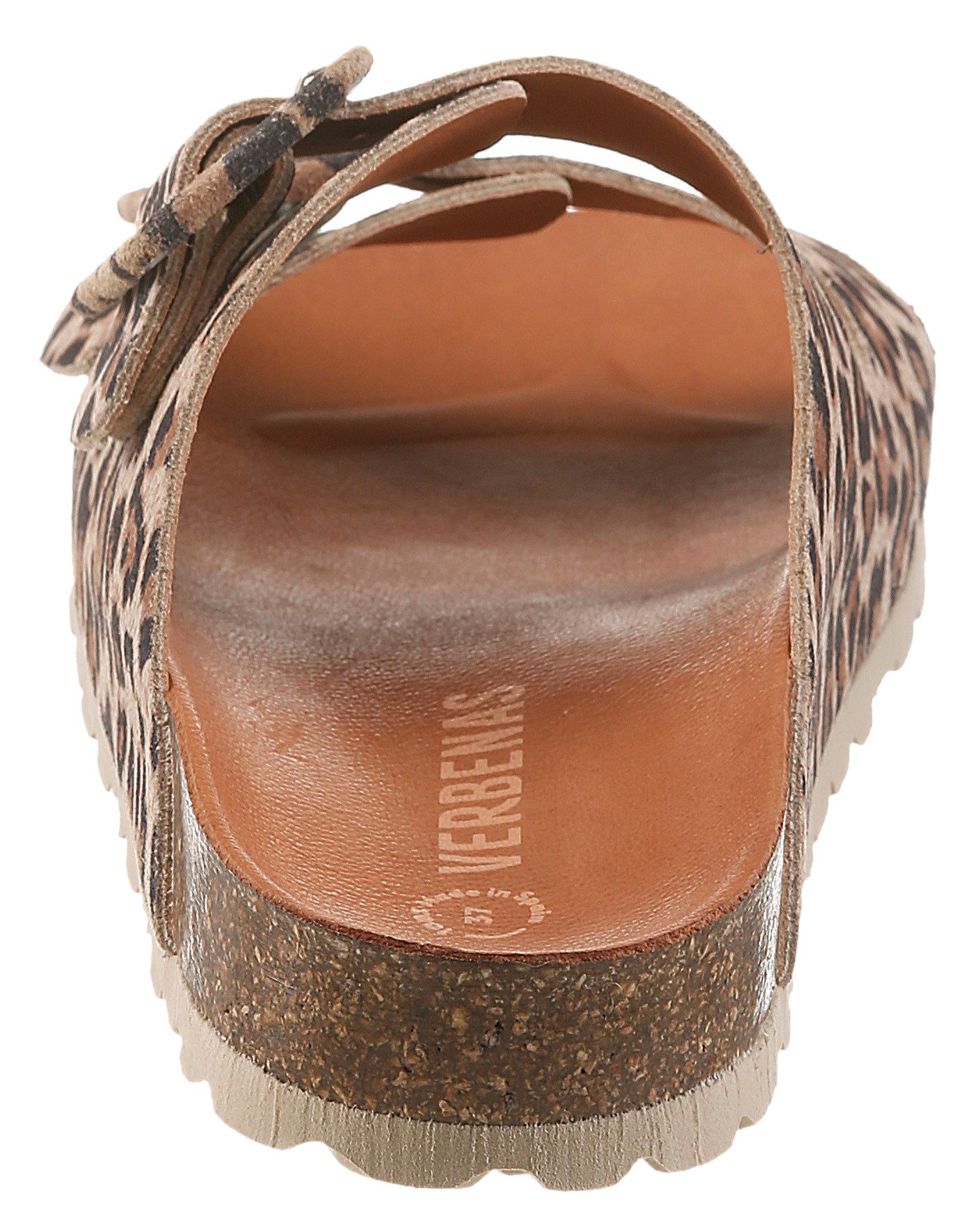 VERBENAS Randell Leopardo Pantolette, Sommerschuh, Schlappen, Hausschuh mit Softfußbett