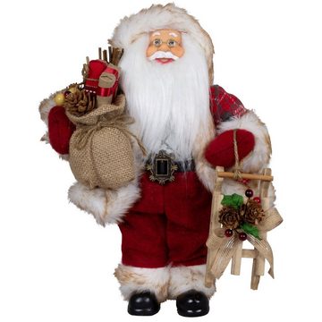 Christmas Paradise Weihnachtsmann Oscar, 4 Größen (30-80cm) (Deko Figur, 1 St), rot-kariert