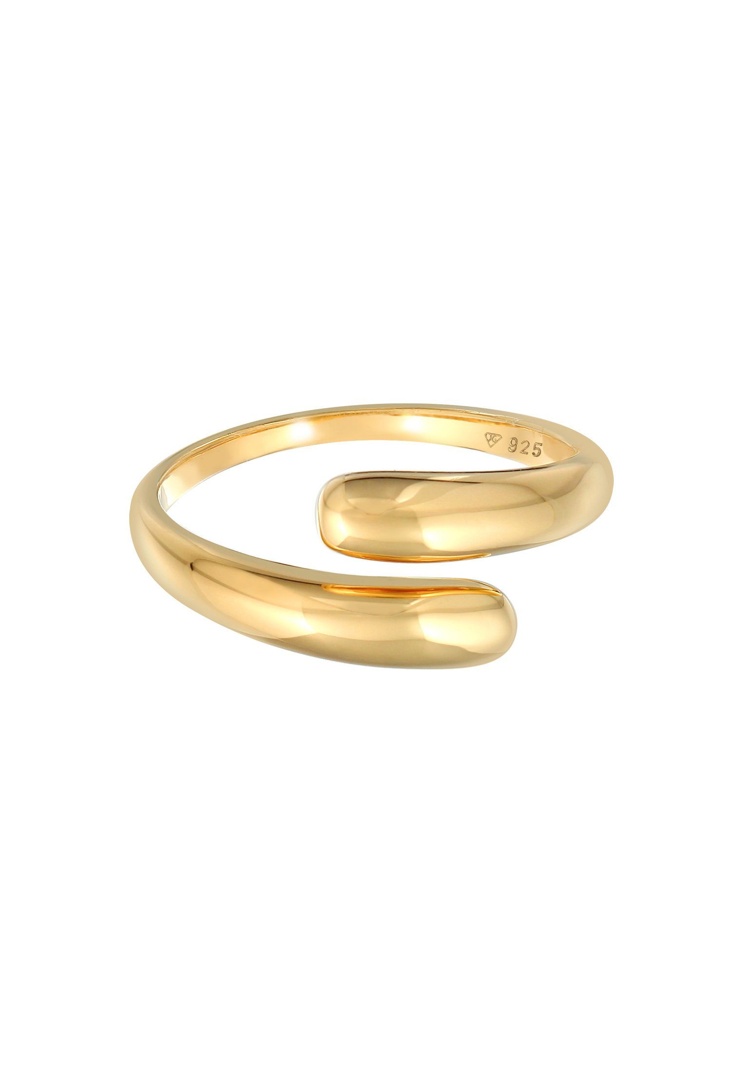 Gold Elli Zart 925 Silber Fingerring Sterling Wickelring Basic