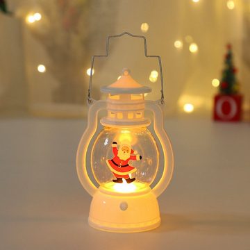 GelldG Laterne Weihnachtsdeko Laterne Weihnachtslaterne mit LED Licht, Weiß