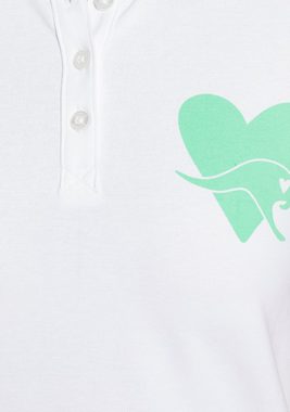 KangaROOS Poloshirt mit Kontrast Kragen und Logodruck auf Brusthöhe - NEUE-KOLLEKTION