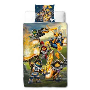 Kinderbettwäsche Lego Nexo Knights Bettwäsche Linon / Renforcé, BERONAGE, 100% Baumwolle, 2 teilig, 135x200 + 80x80 cm