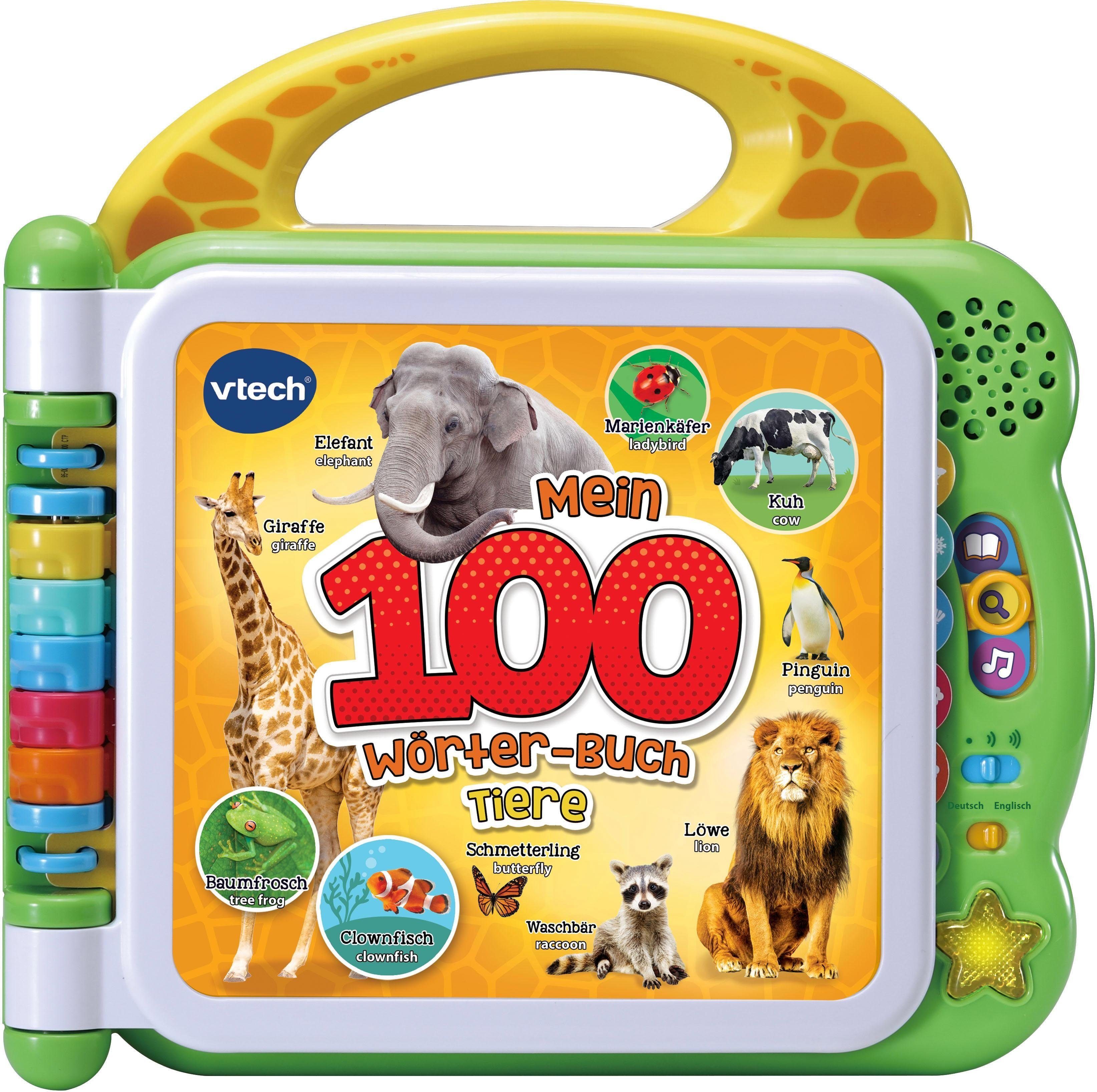 Vtech® Buch VTechBaby, Mein 100-Wörter-Buch: Tiere, grün, mit Licht und Sound