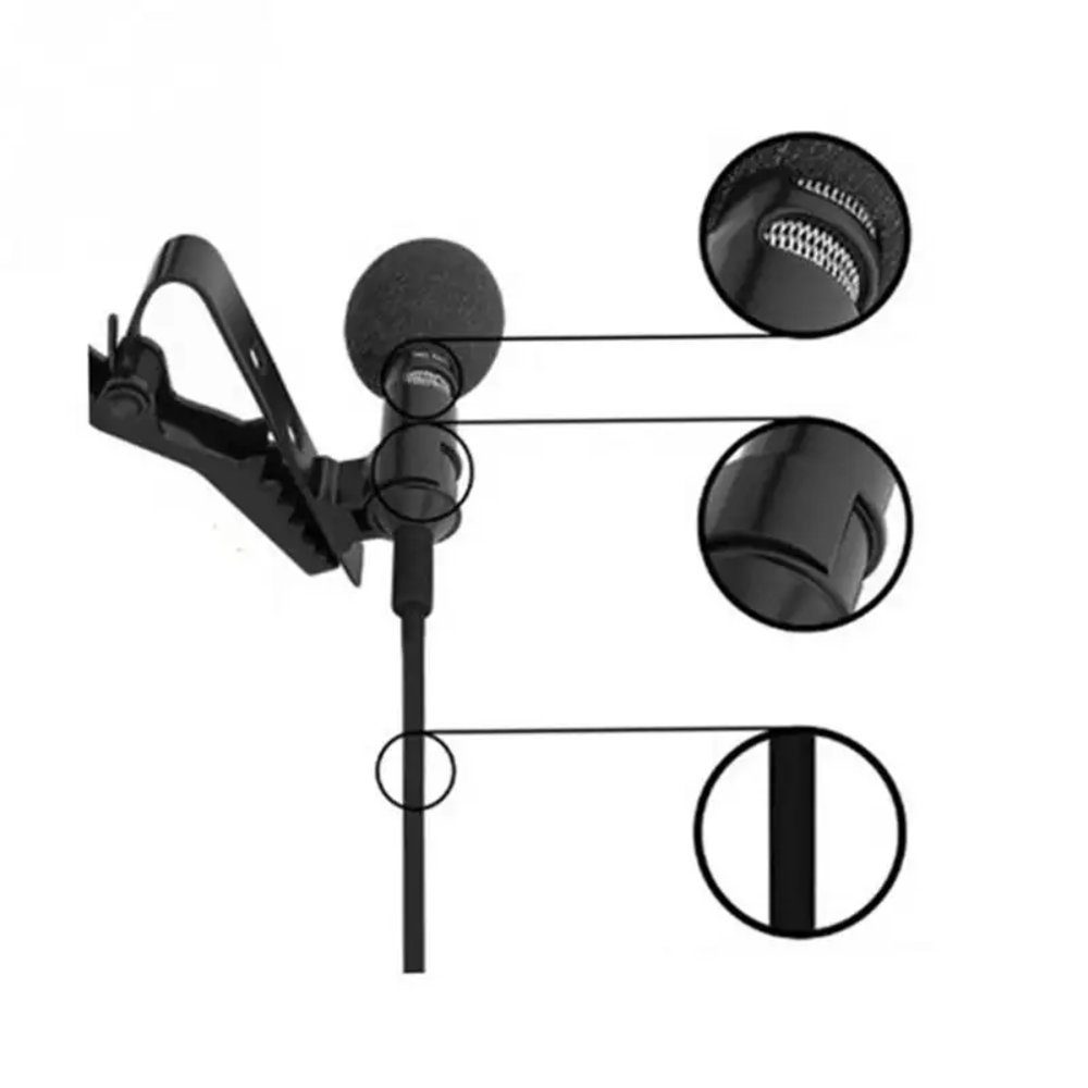 TradeNation Mikrofon Lavalier Ansteck Mikrofon 3.5mm Clip microphone Phone Laptop 1.5m (1-tlg), Ansteckclip – Bild 4 von 5
