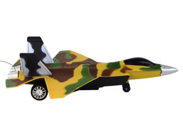 LEAN Toys Spielzeug-Flugzeug Kampfflugzeug Militärflugzeug Moro Ferngesteuert Flugzeug Licht Sounds