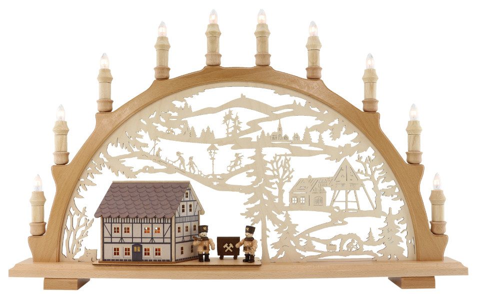 Osterhase Lenk und Sohn Schwibbogen Fachwerkhaus Bergmann