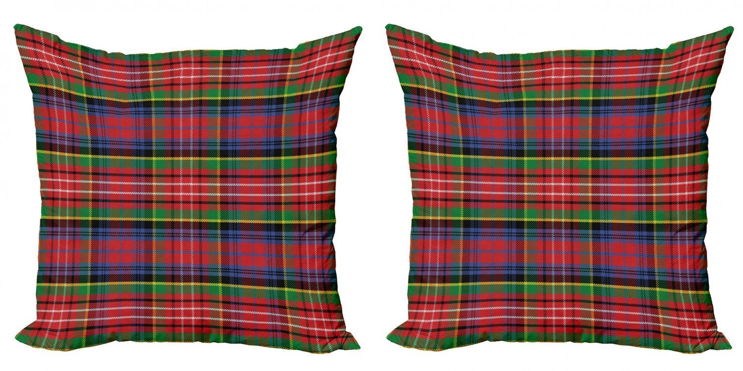 Doppelseitiger (2 Abakuhaus Stück), Caledonia Kissenbezüge Accent Modern schottischen Digitaldruck, Plaid Stil