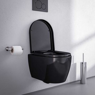 Bernstein Tiefspül-WC Hänge WC, inkl. Softclose Deckel, aus Duroplast, Spülrandlos, NT2038