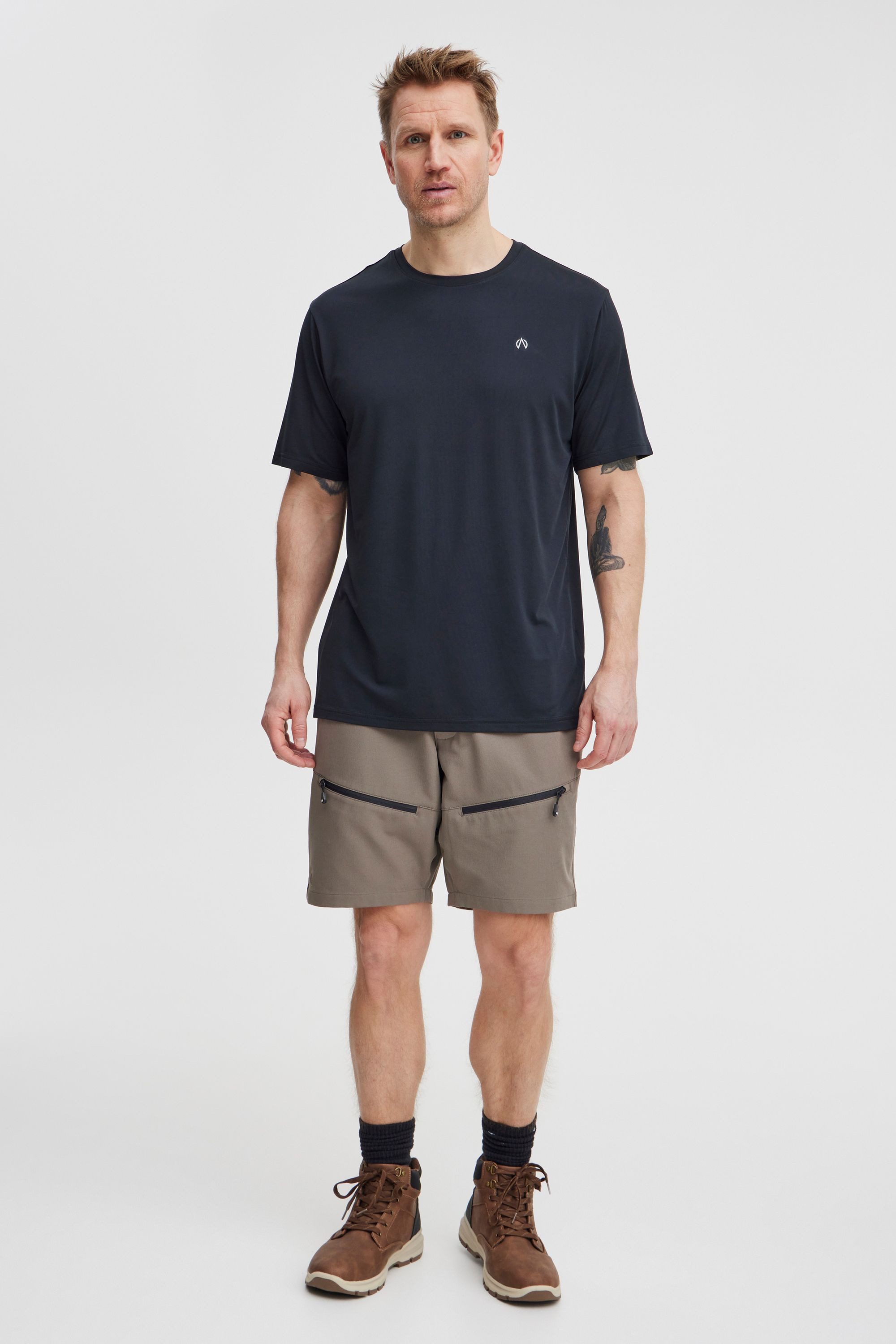 North Bend T-Shirt NBTergo Sportliches T-Shirt mit reflektierendem Logoprint