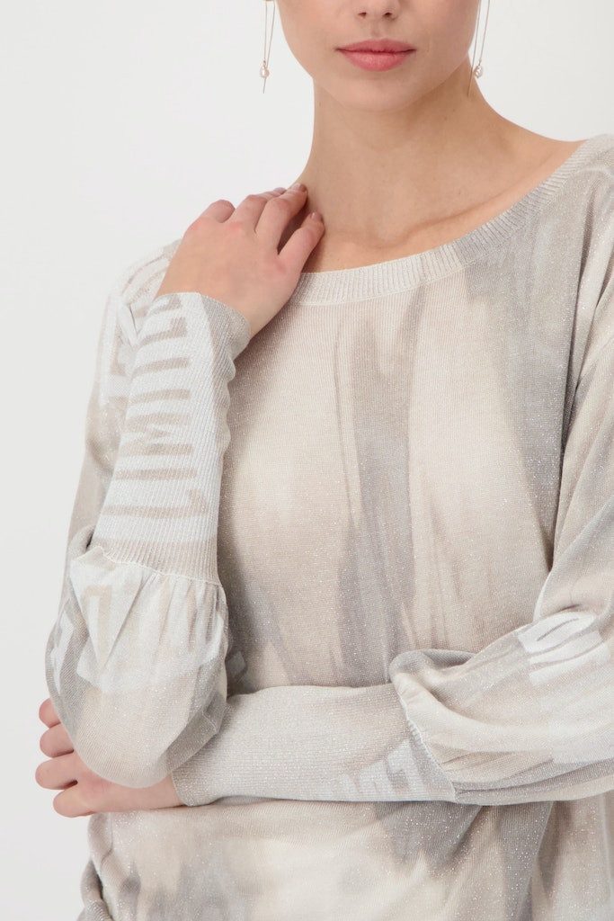 Monari Rundhalspullover Weicher Feinstrick mit edlem Schimmer