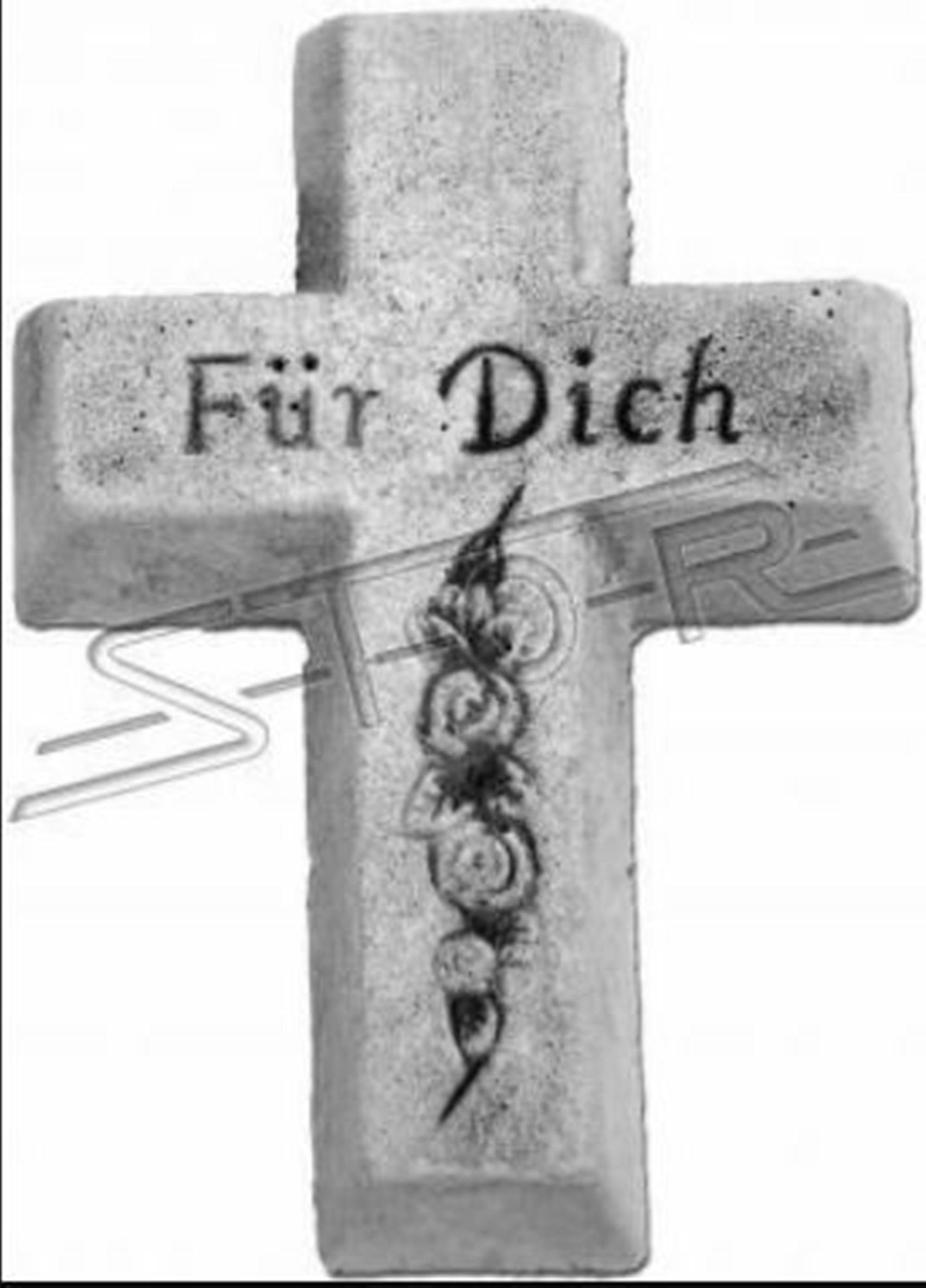 JVmoebel Skulptur Grabengel Kreuz Grab Deko Grabschmuck Stein Dekoration Statue Skulpturen 111031