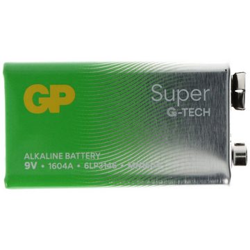 GP Batteries 9V Batterie GP Alkaline Super 9V 8 Stück E-Block 6F22 9 Volt Batterie, (9,0 V)