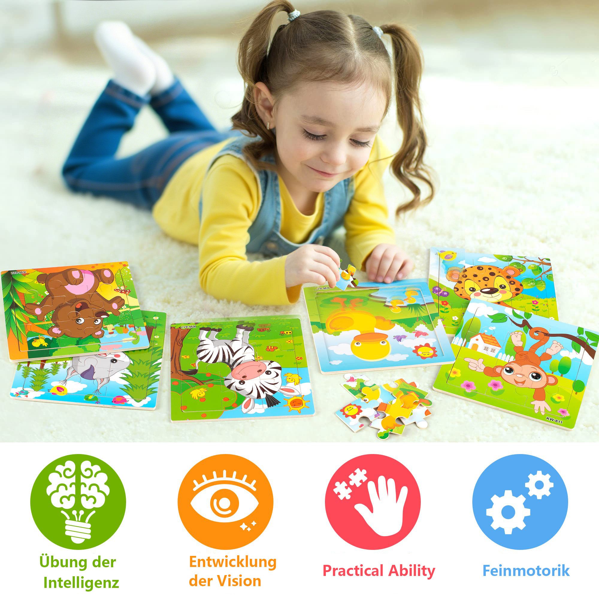 CLTYQ Puzzle Tierkinder Puzzleteile Kinder Puzzle ab 2 5 Jahre Mädchen Jung günstig online kaufen