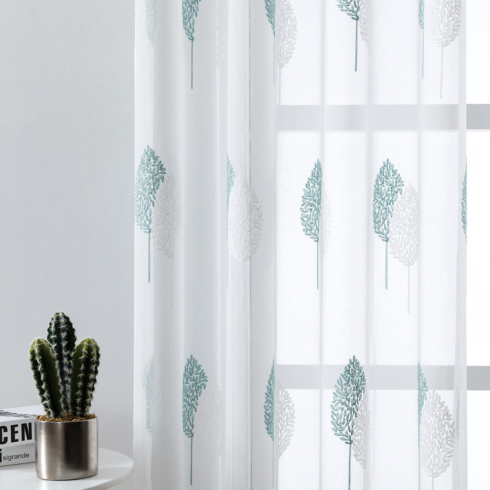 Jibenhome Schiebegardine 2-er Set Voile Gardine günstig online kaufen