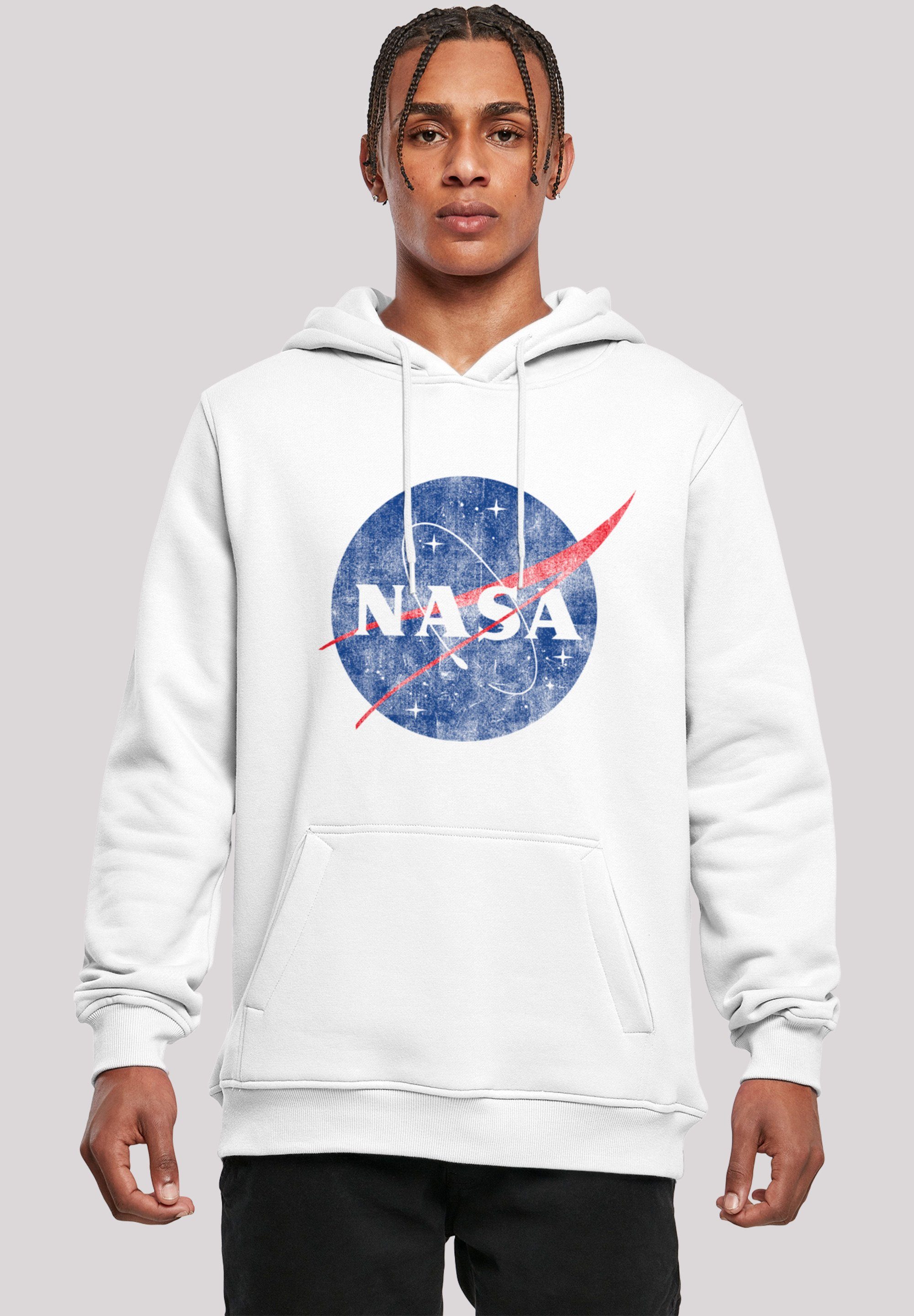 geräumige NASA Logo Classic Verstellbare Insignia Merch,Slim-Fit,Kapuzenpullover,Bedruckt, Sweatshirt F4NT4STIC Distressed Kapuze Kängurutasche und Herren,Premium