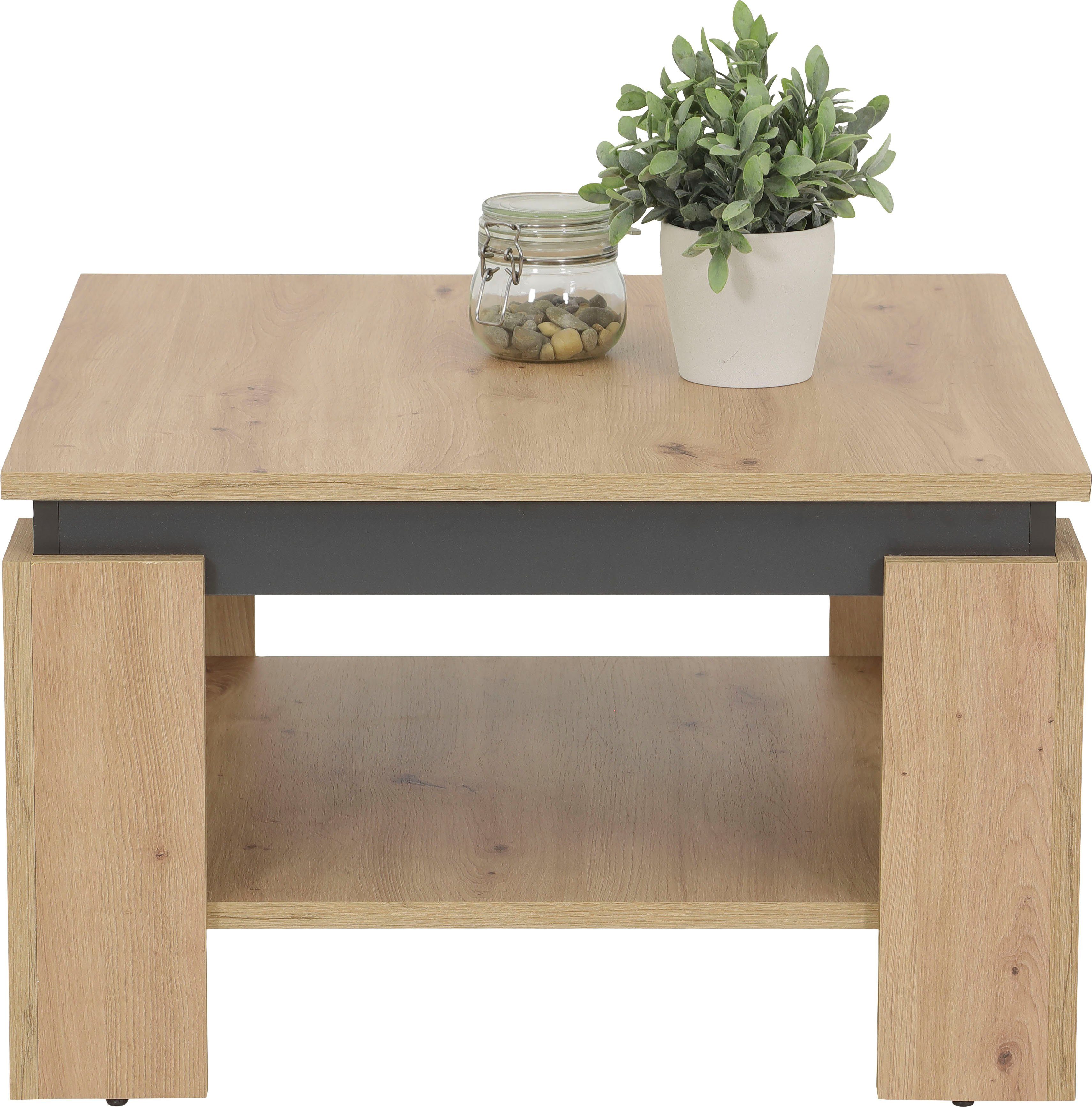 HELA Couchtisch TIM, mit Ablageboden, quadratisch oder rechteckig günstig online kaufen