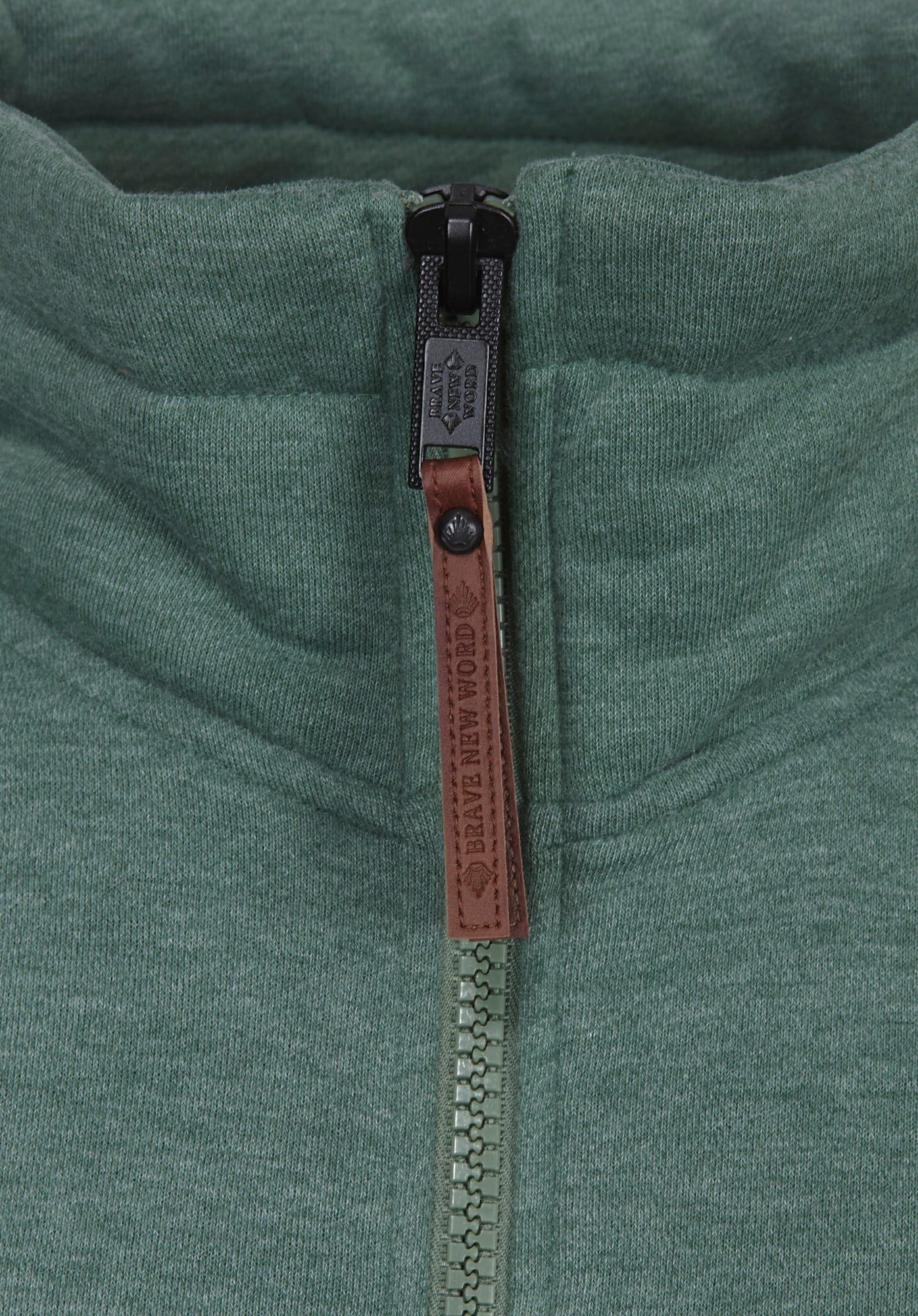 naketano Sweatjacke Herren hoher Stehkragen, Reißverschluss, Eingrifftaschen, meliert Rippbündchen, Kordelzug, Logo-Patch, Regular Fit, casual, Streetwear