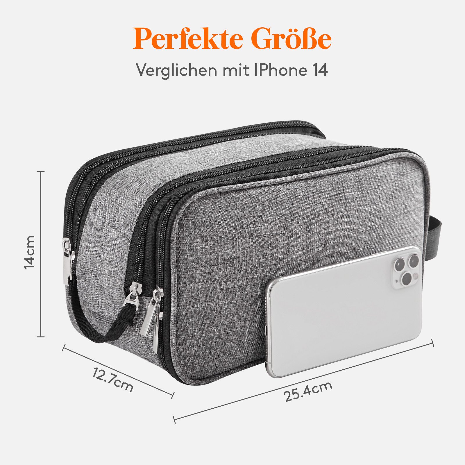 Lifewit Kulturbeutel Herren Kulturtasche Herren Kosmetiktasche,  Organizer Waschtasche