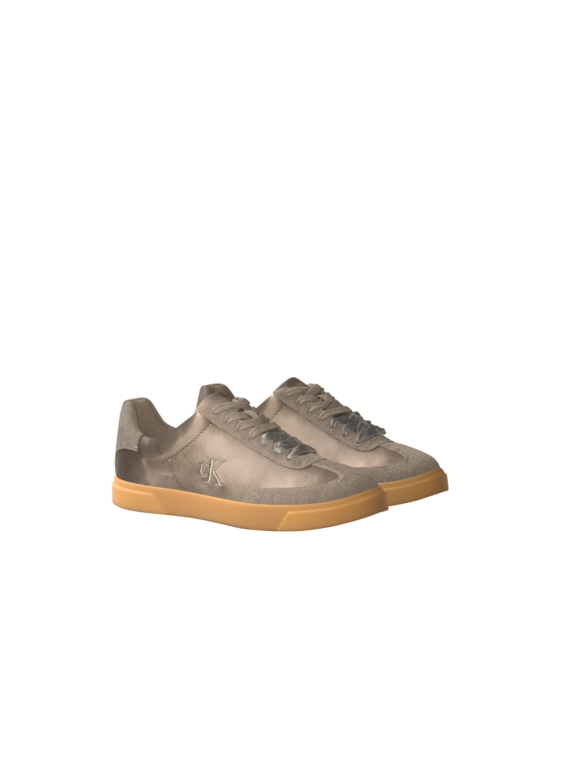 Calvin Klein LOW PRO CUPSOLE WT SATIN MIX Plateausneaker Freizeitsneaker, Halbschuh mit zwei Schnürsenkelarten
