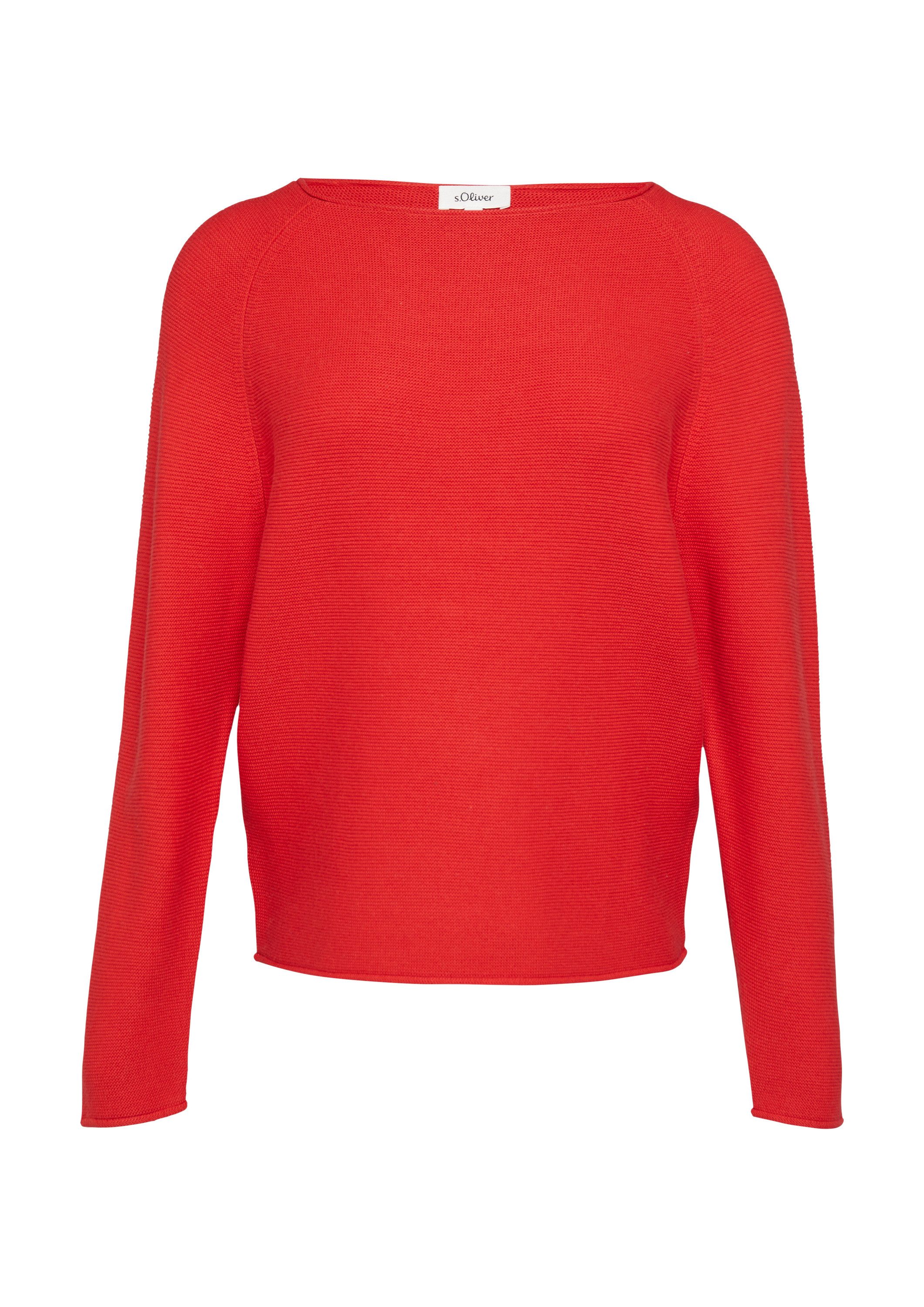 s.Oliver Longpullover Strickpullover Strickpullover mit U-Boot-Ausschnitt u günstig online kaufen
